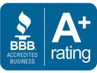 BBB accredited business badge with A+ rating for Human Medical Billing