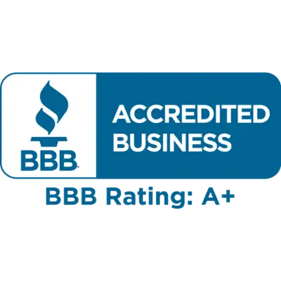 BBB Accredited Business badge with A+ rating for Human Medical Billing