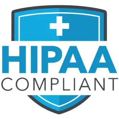 HIPAA compliant shield icon ensuring patient data security with Human Medical Billing