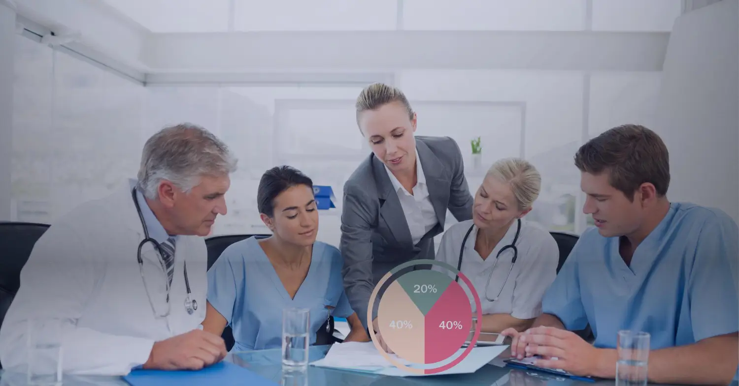 Healthcare professionals and billing experts collaborating on revenue cycle strategy