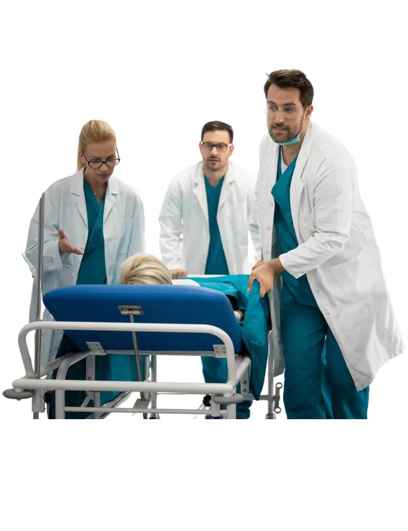 Doctors providing emergency patient care representing Human Medical Billing’s critical care billing expertise.