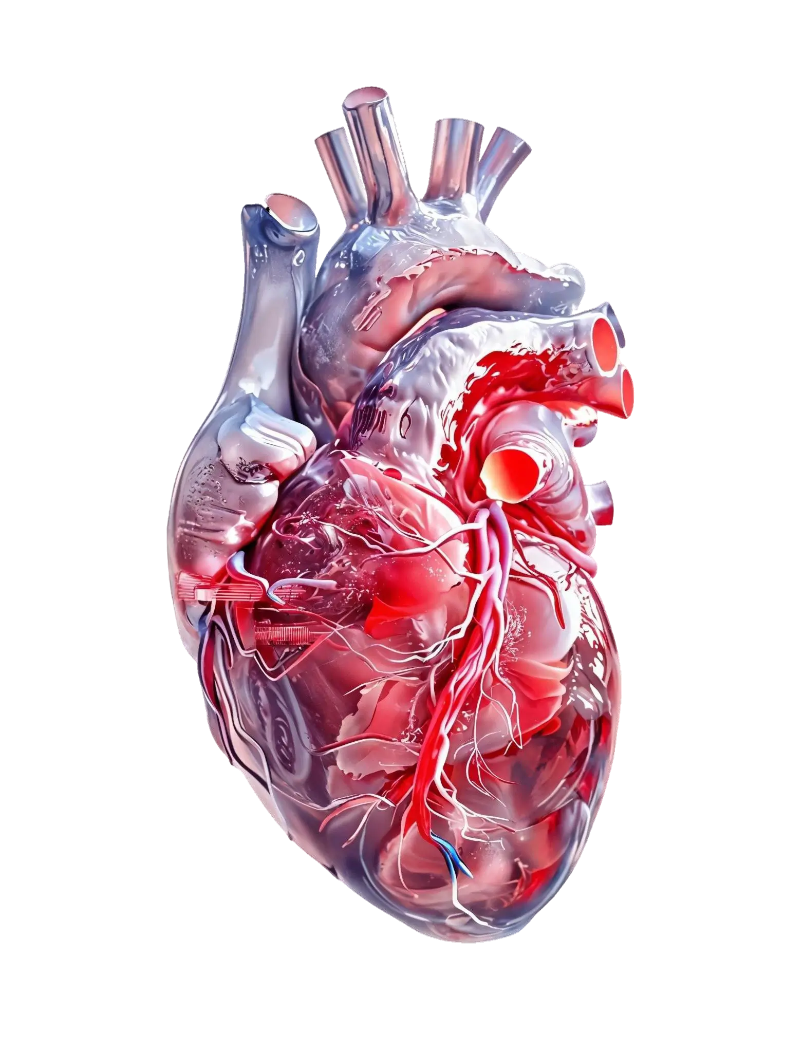Detailed 3D rendering of a human heart symbolizing precision in cardiology medical billing services by Human Medical Billing.