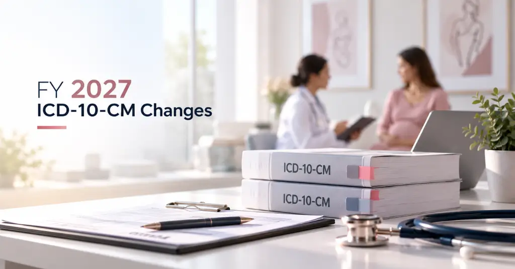 FY 2027 ICD-10-CM changes for OB/GYN practices with updated coding materials and clinical documentation