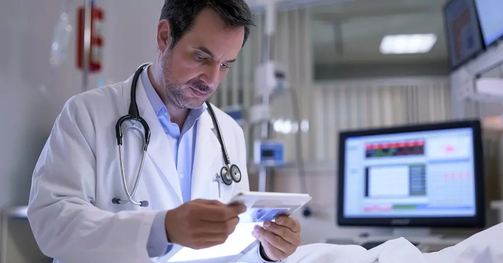 A physician reviewing medical data as part of Medicare 2026 planning for private practices and hospital leaders.